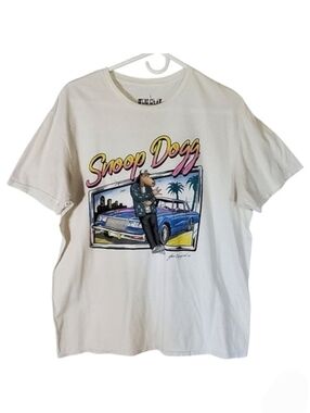 2017 * Joe Cool Snoop Dog Graphic Tee Off White Size L Hip Hop Rapper